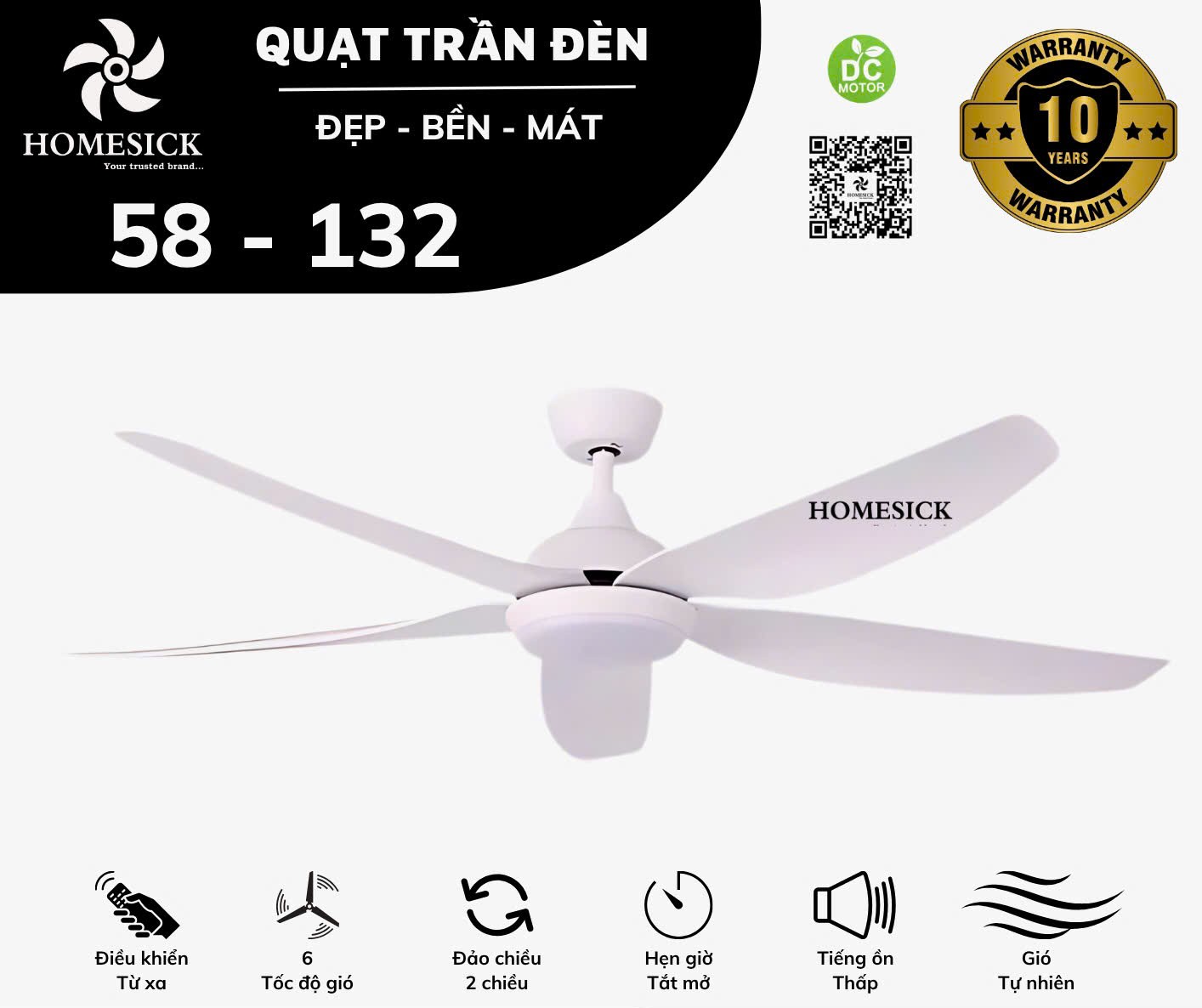 Quạt trần Homesick 132